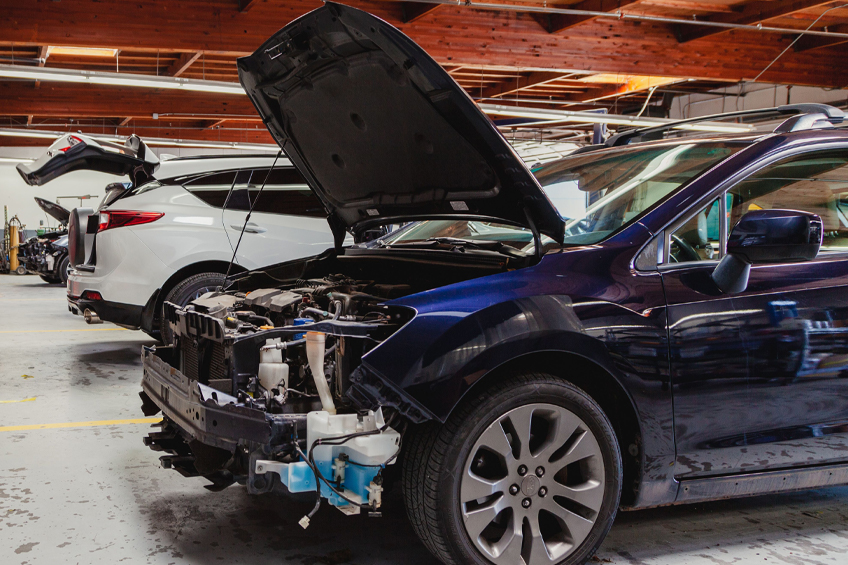 car painting in chamber